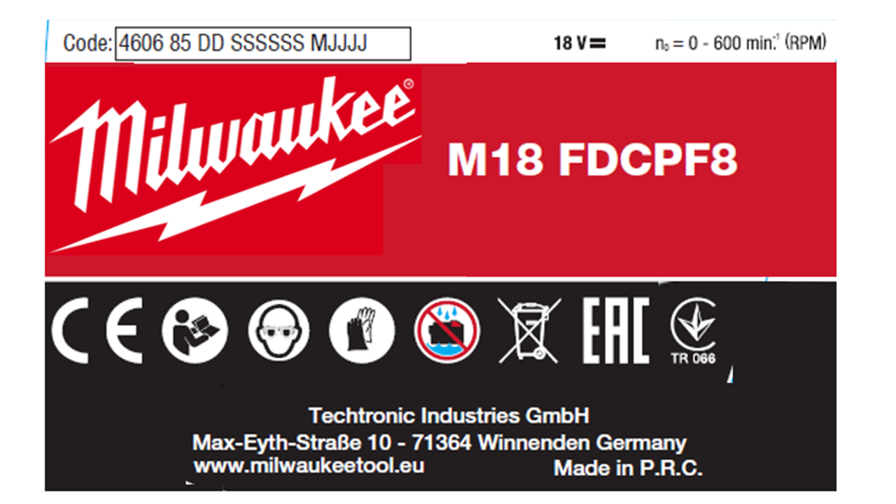 Milwaukee Tools Serial Number Date Code